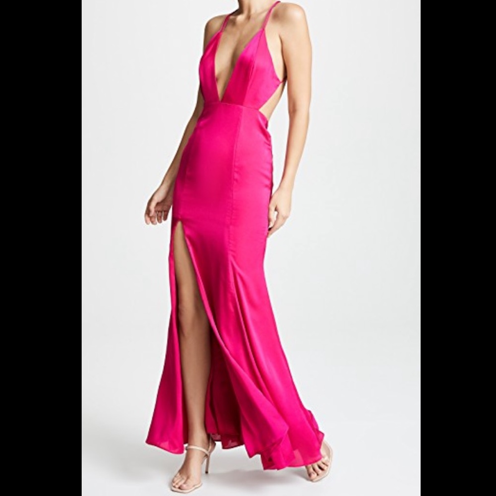 Hot pink shop bop dress.